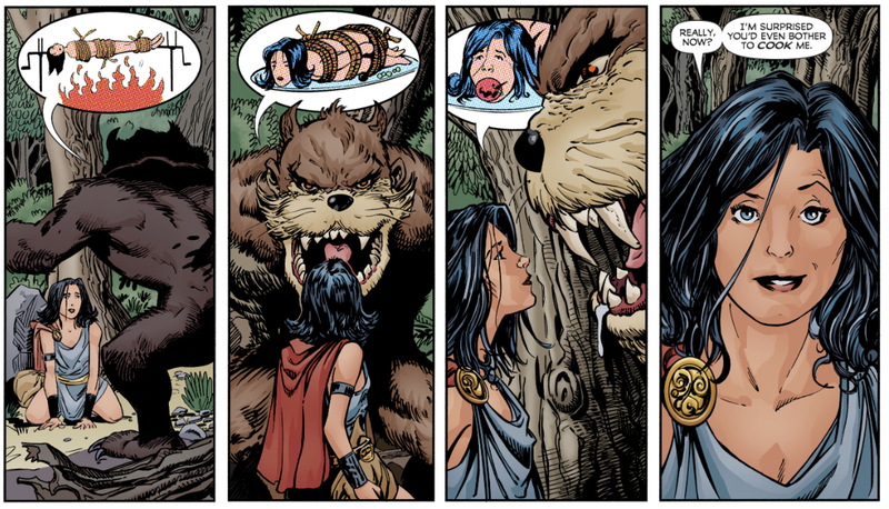 Illustration for article titled Wonder Woman and the Tasmanian Devil Make For an Epic Greek Myth
